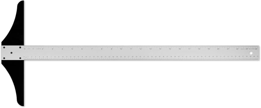 Alumicolor 24-inch Non Slip Standard Aluminum T-Square for Art Framing & Drafting, Silver | Amazon (US)