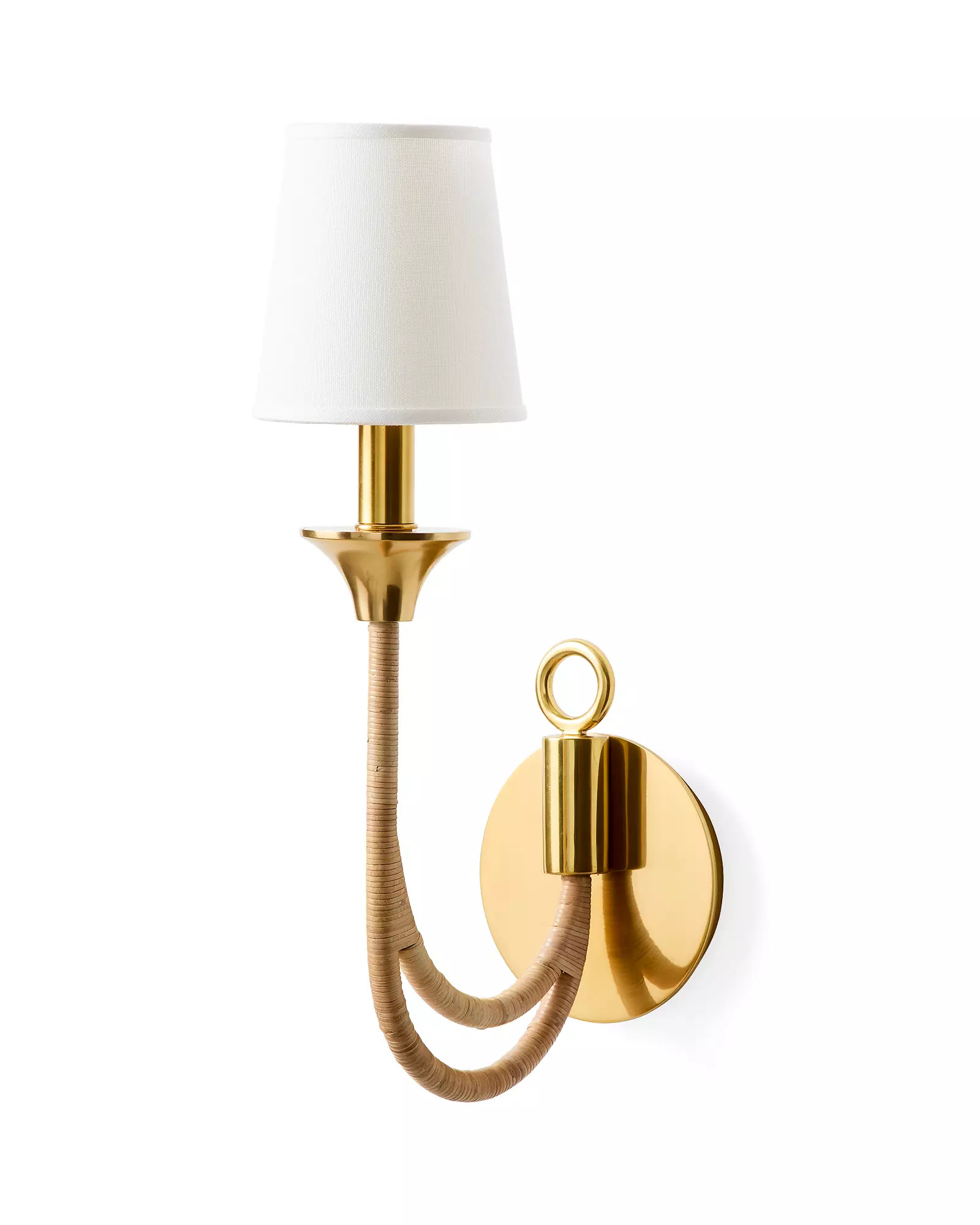 Carneros Rattan Single Sconce | Serena and Lily