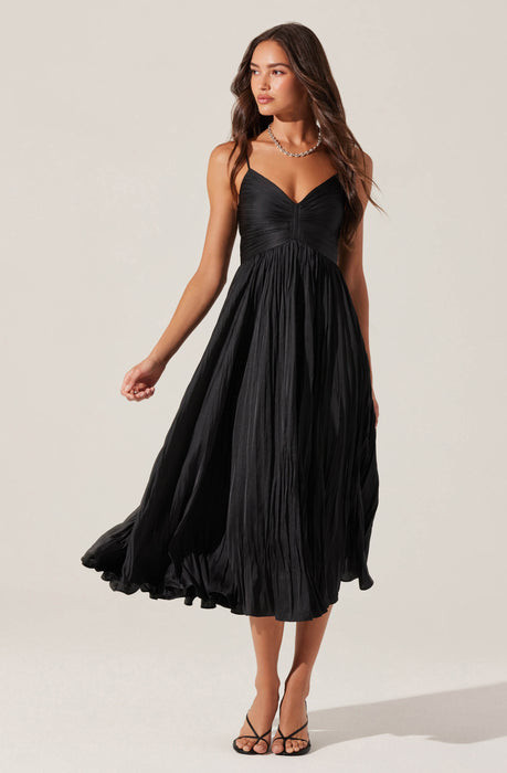 Maeve Pleated Midi Dress - Lime / XS | ASTR The Label (US)