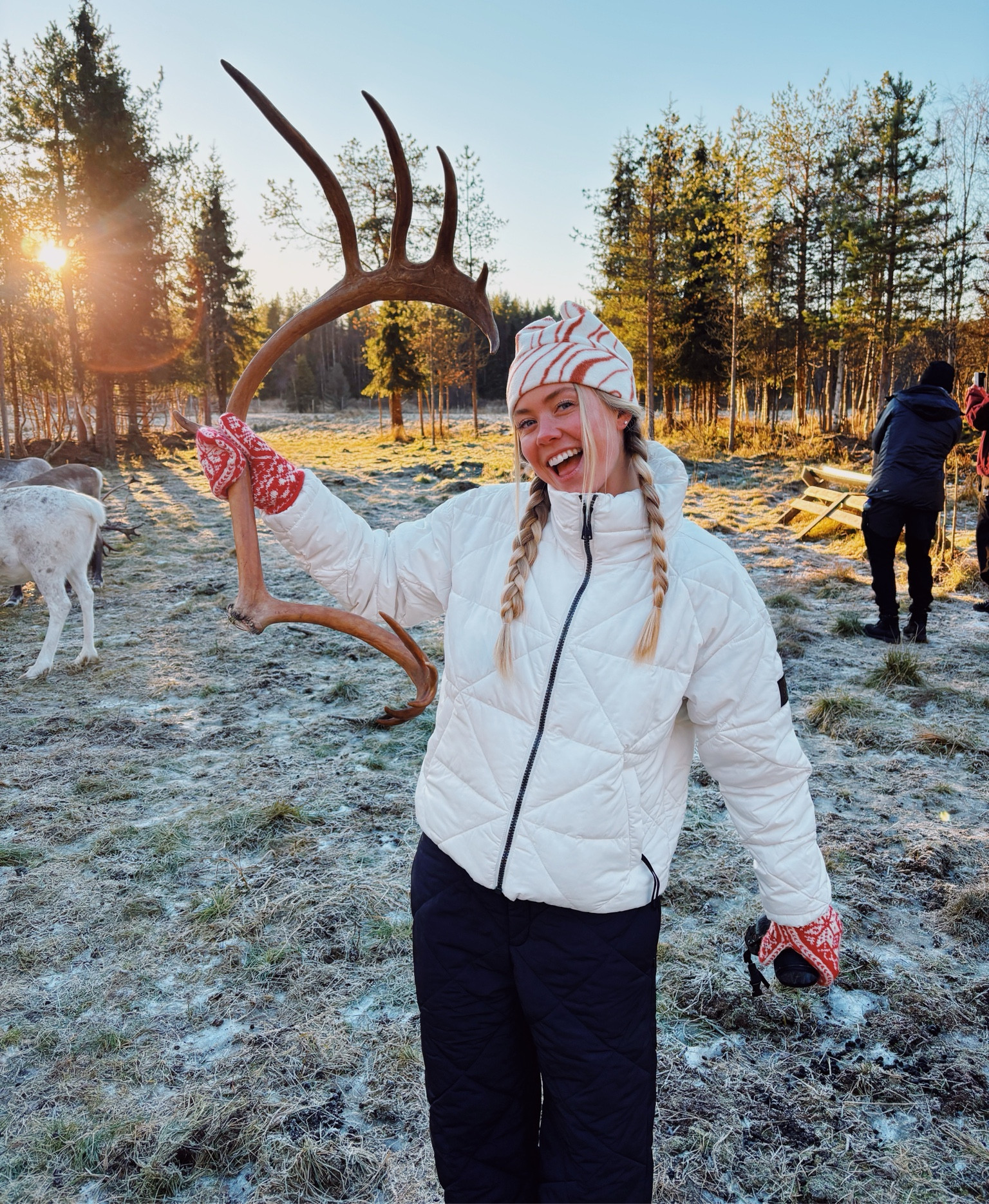 Seeing reindeer in Lapland! ❄️🦌 hat is from Outpst.co

#LTKSeasonal #LTKTravel #LTKHoliday