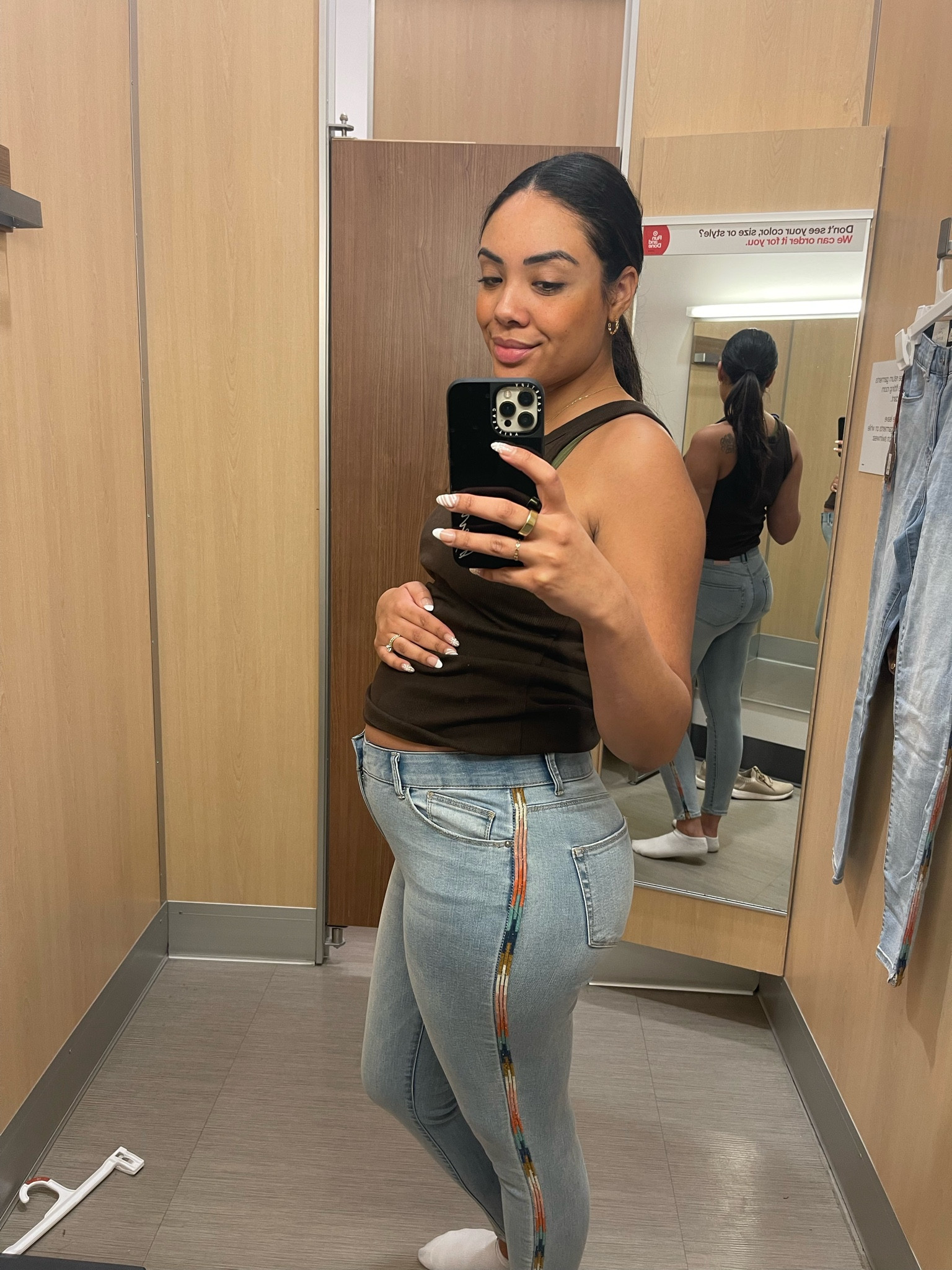 Bump friendly jeans, best jeans, elastic band 

#LTKunder50 #LTKbump #LTKstyletip