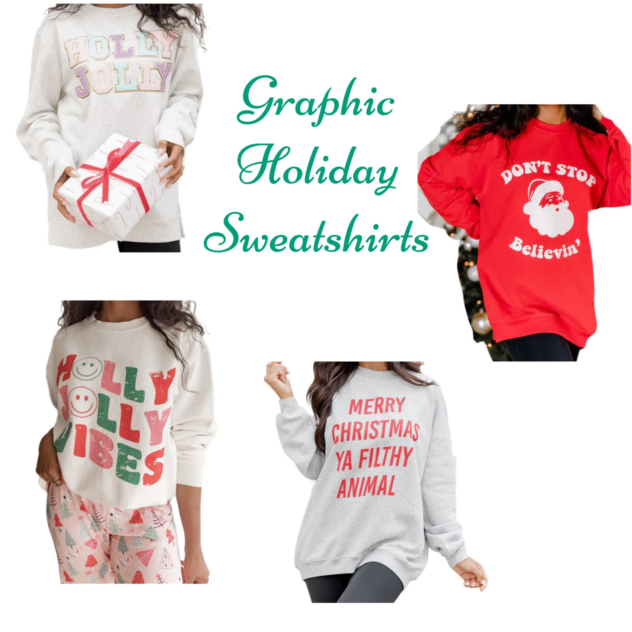 Christmas and holiday graphic sweatshirts on sale 30% off with code MERRY!! 🌲 

#LTKHoliday #LTKHolidaySale #LTKGiftGuide