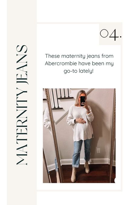The best maternity jeans from Abercrombie!! I love the fit and style!! Just like normal jeans just with the belly cover!! 

Abercrombie | maternity jeans | jeans | bump | maternity 

#LTKbump #LTKSeasonal #LTKxAF