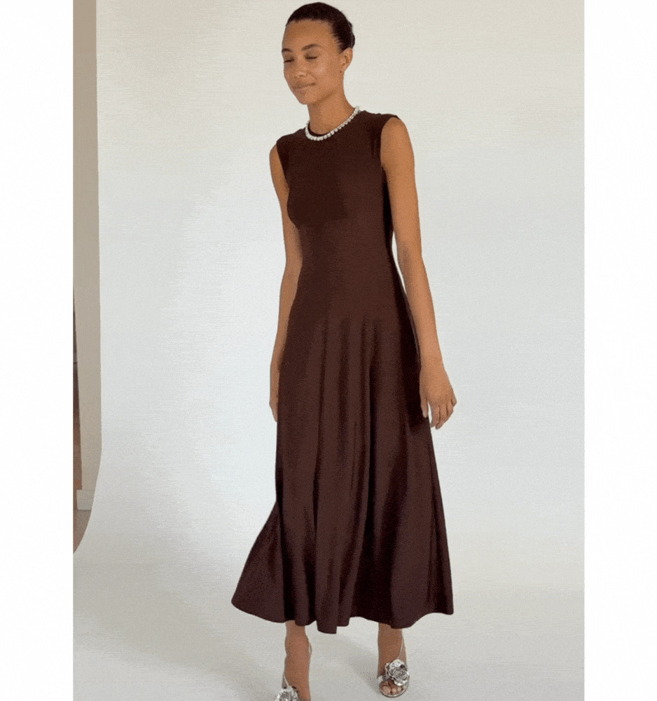 The Mila Dress - Chocolate Jersey | Hill House Home US