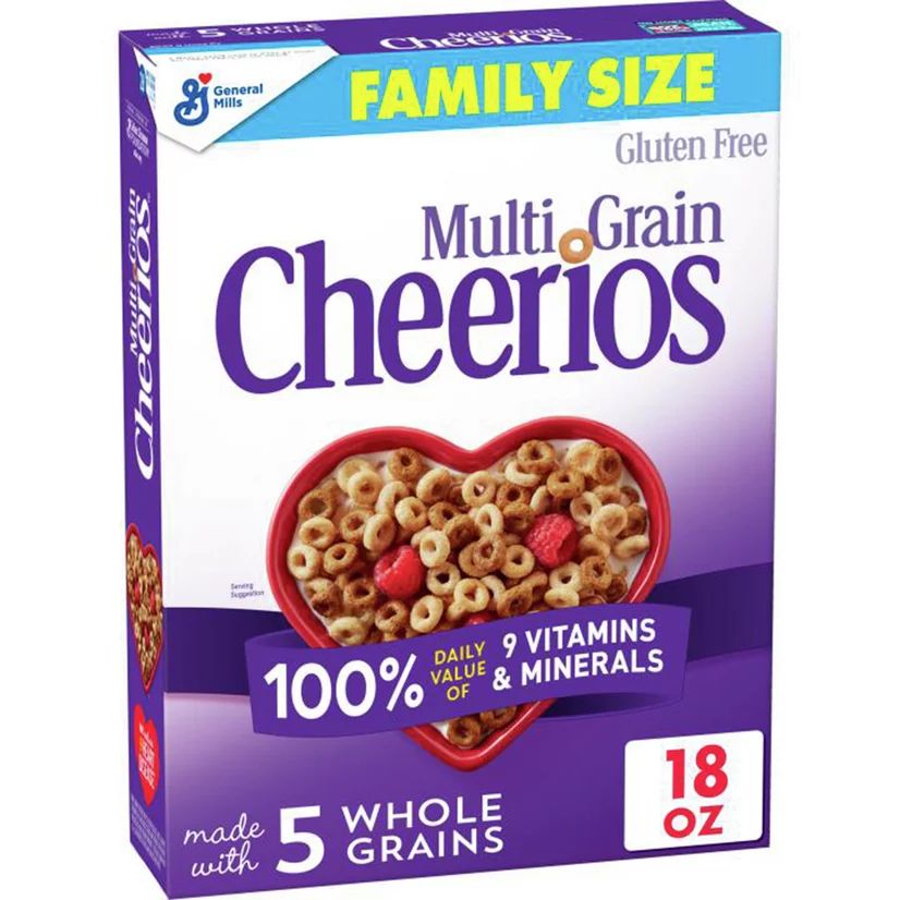 Multi Grain Cheerios, Multigrain Breakfast Cereal, Gluten Free, 18 oz | Walmart (US)