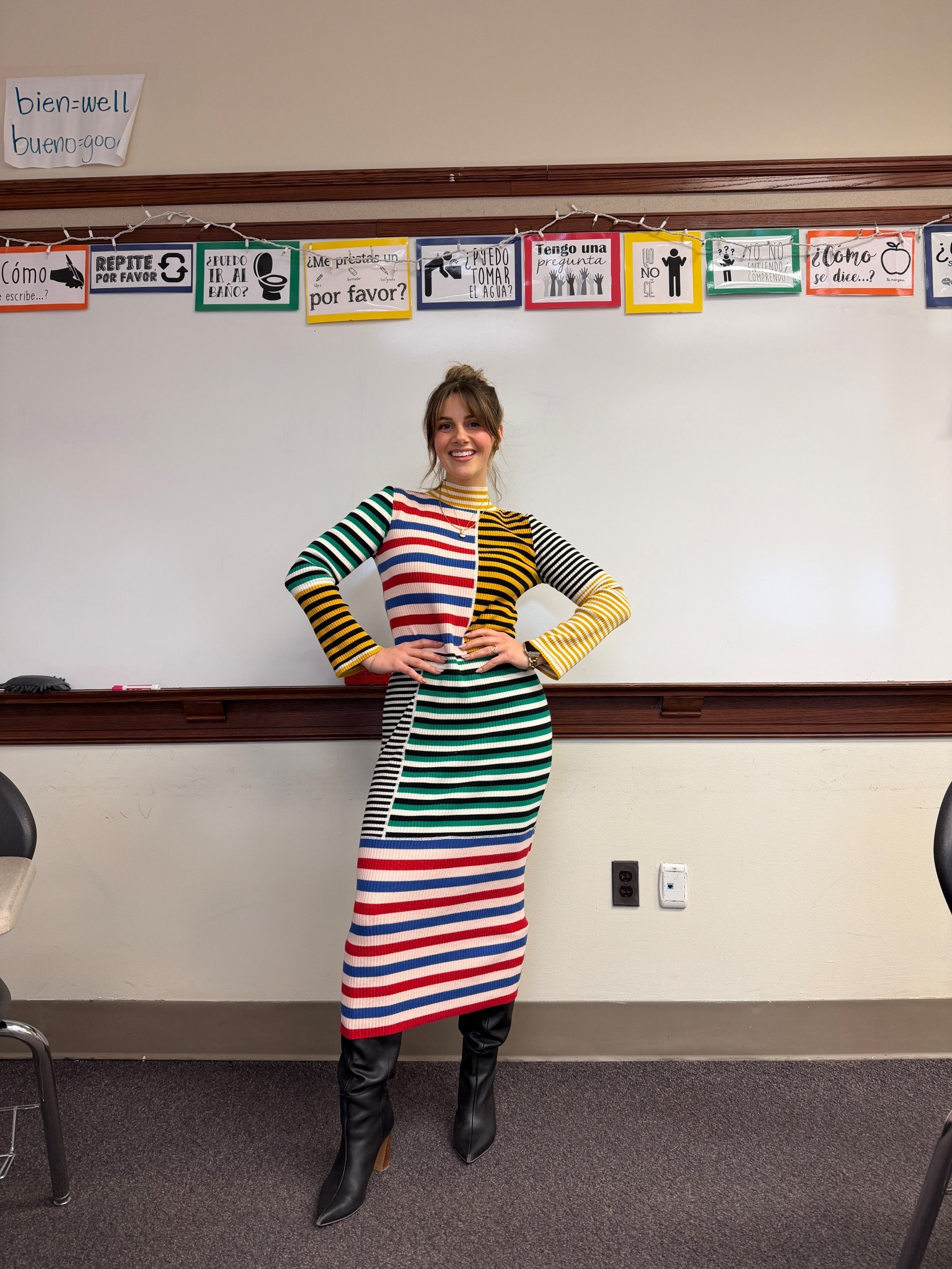 Dress is old! Found it on Poshmark. Brand is LF Markey