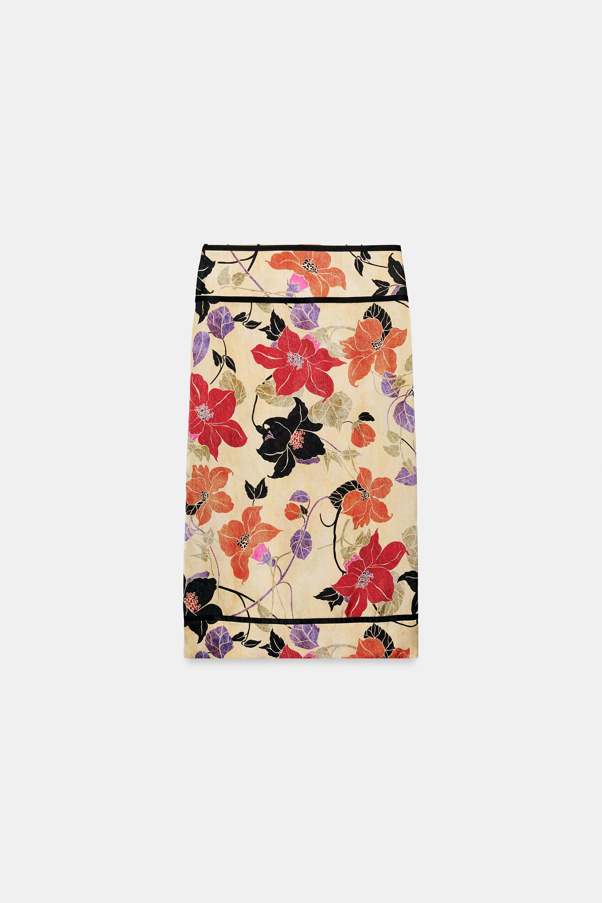 ZW COLLECTION FLORAL SARONG SKIRT | Zara US