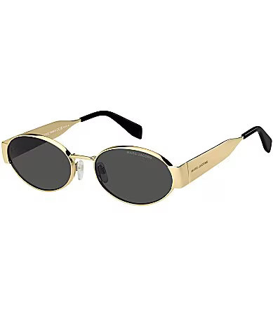 Marc Jacobs Unisex MARC 806S 58 Retro Oval Sunglasses - Gold Black | Dillard's