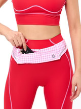 *PREORDER* Story Running Belt - Pink Gingham | Buffbunny