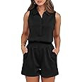 ANRABESS Romper for Womens 2026 Summer Dressy Casual Sleeveless V Neck One Piece Short Jumpsuit L... | Amazon (US)