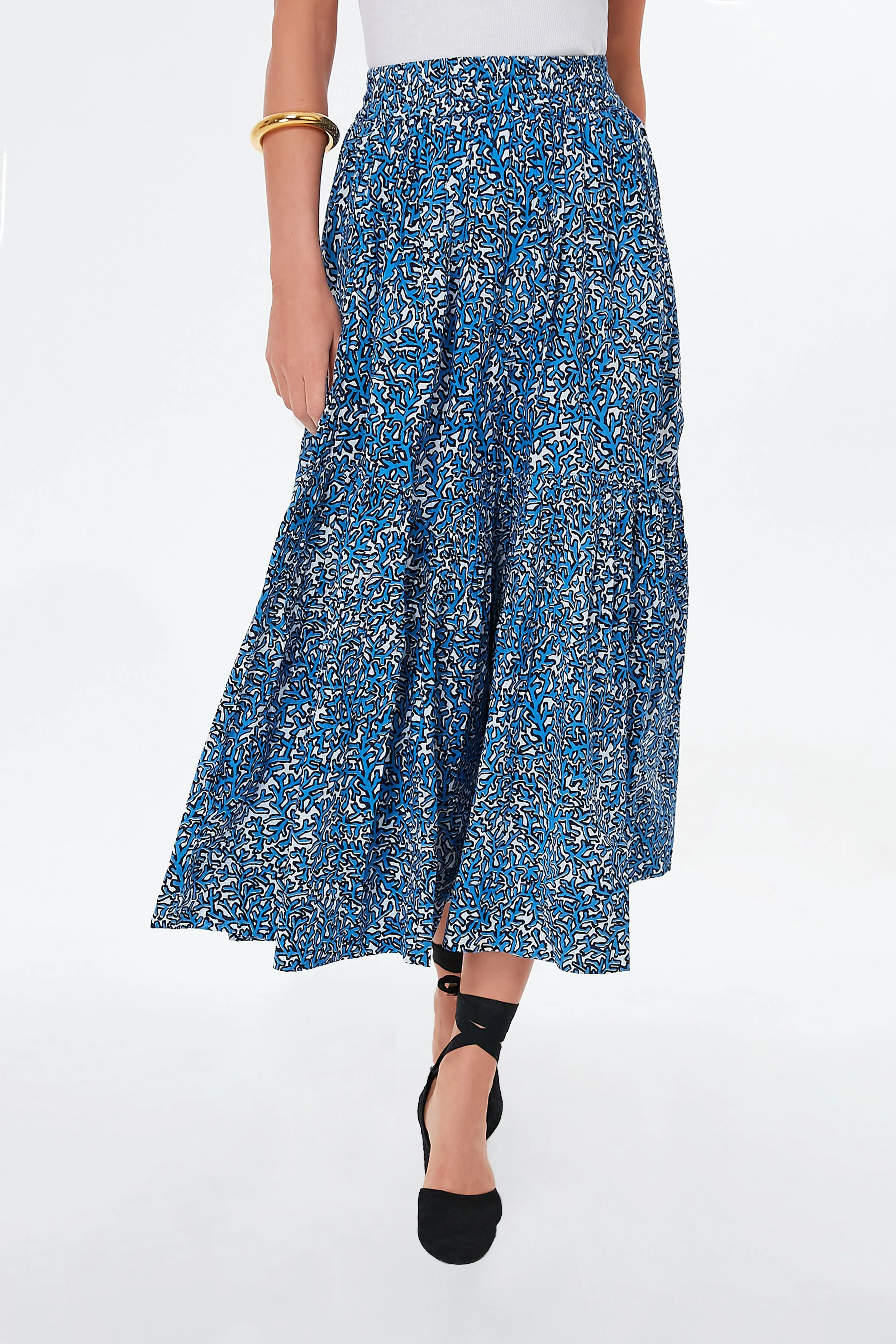 Indigo and Onyx Coral Tiered Skirt | Tuckernuck (US)