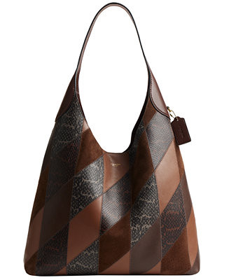 Brooklyn Extra-Large Snakeskin Patchwork Shoulder Bag 39 | Macy's