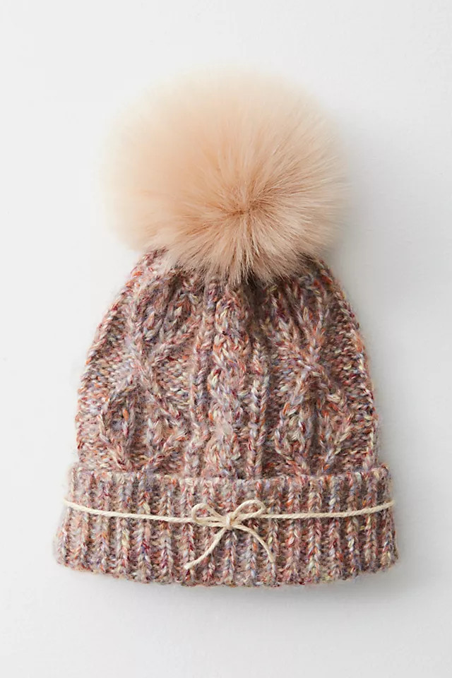 Confetti Cable Pom Beanie | Free People (Global - UK&FR Excluded)