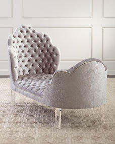 Elise Tufted Chaise | Horchow