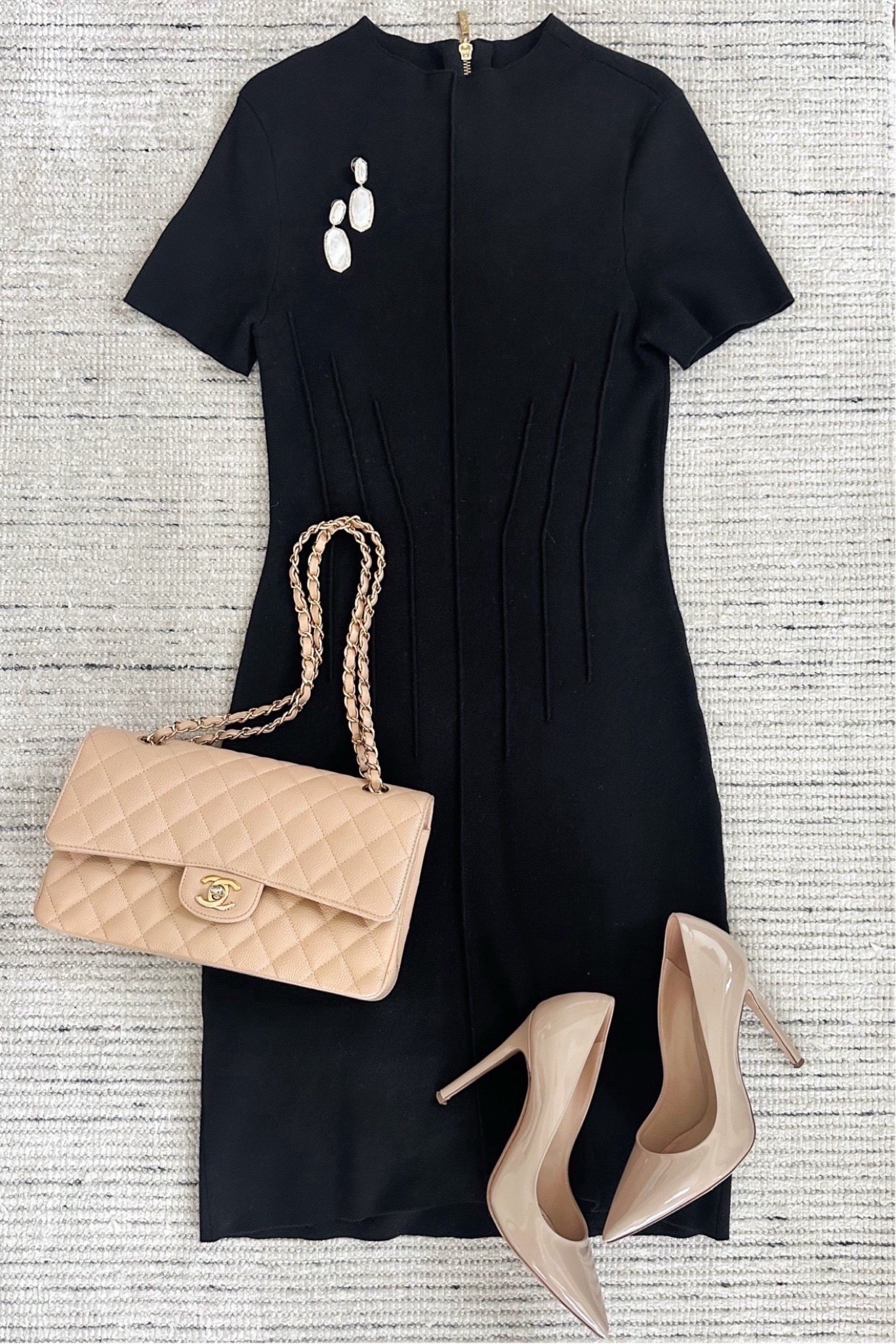 Workwear with black sheath dress paired with pumps and accessories for a chic and classic look. Perfect for fall and the dress is 25% off! 

#LTKWorkwear #LTKStyleTip #LTKSeasonal
