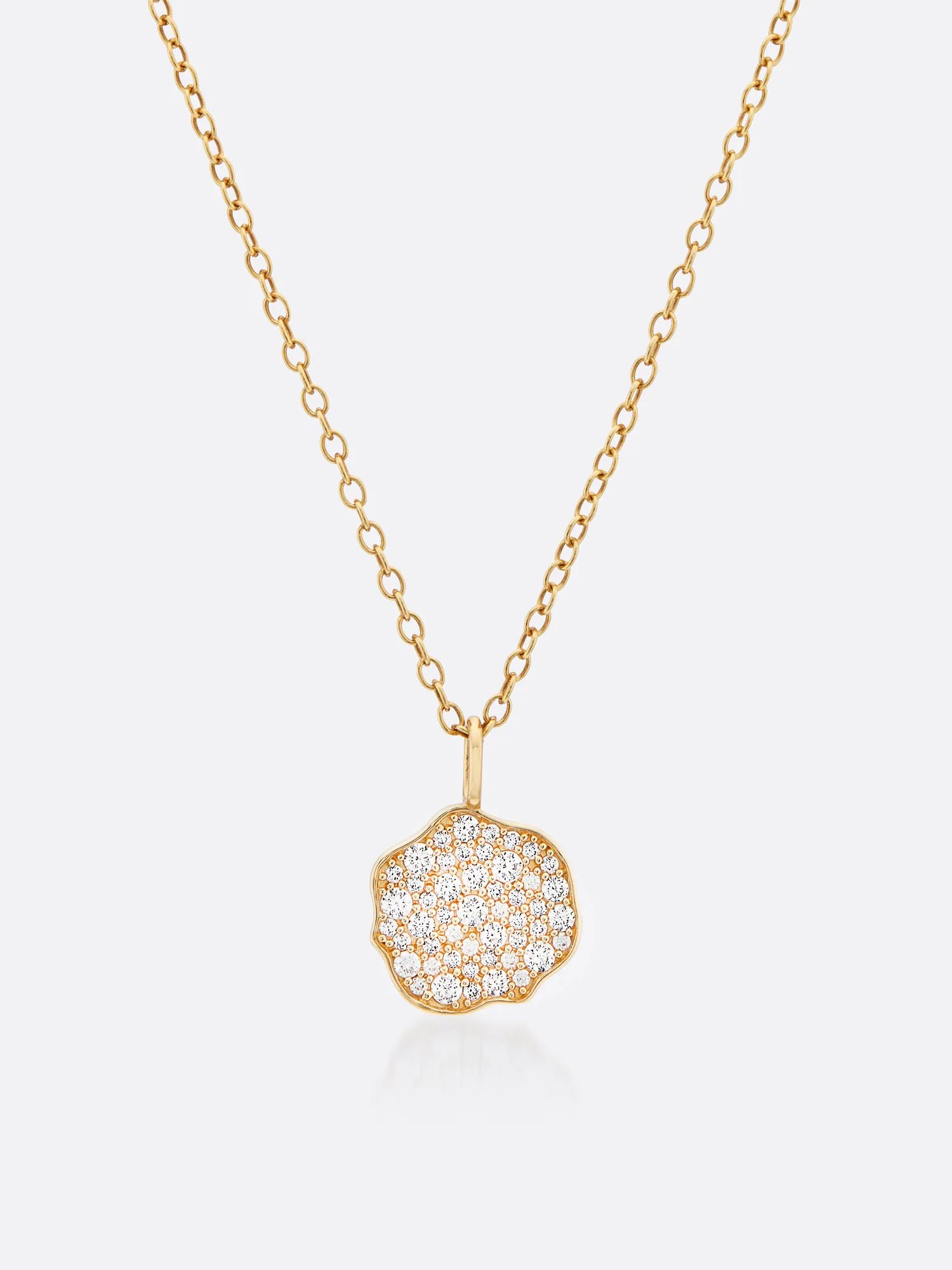 Brochu Walker | Women's Fine Jewelry Petite Fleur Pavé Diamond Mini Pendant Necklace | Brochu Walker