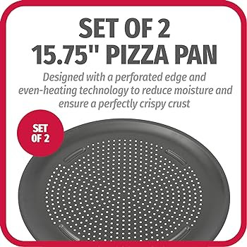 GoodCook AirPerfect Nonstick 16” Pizza Pan - Set of 2 - Pizza Trays for Oven, Perforated Round ... | Amazon (US)