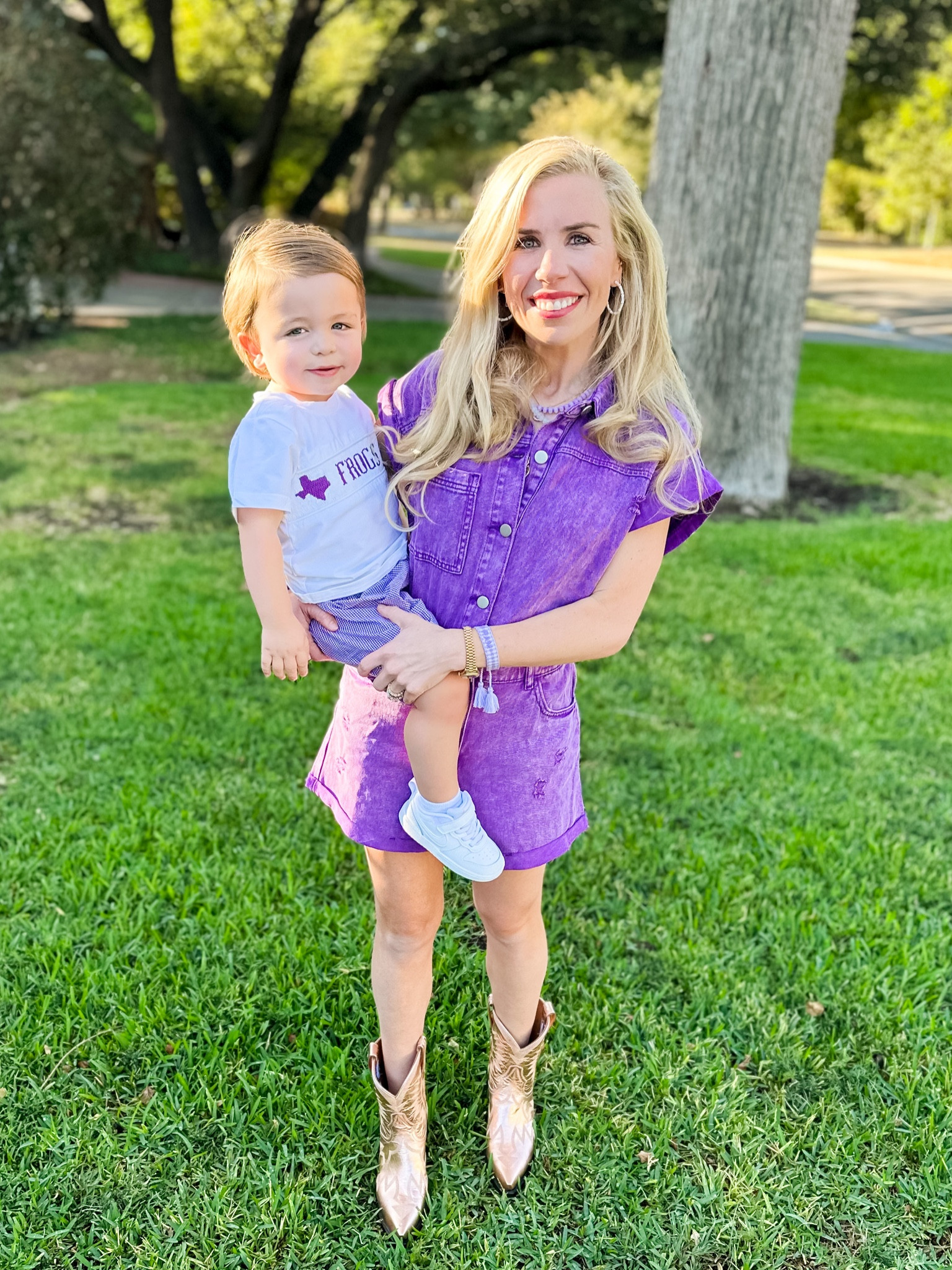 Football Fridays!!! 🐸🏈
Mick & I matching in our TCU Game Day outfits!!! 

#LTKkids #LTKstyletip #LTKfamily