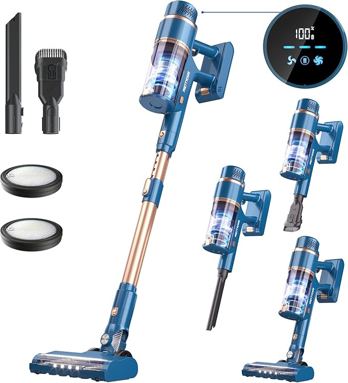 Amazon.com: PRETTYCARE 28 Kpa Cordless Vacuum Cleaner - 6 in 1 Stick Vacuum with Brushless Motor,... | Amazon (US)