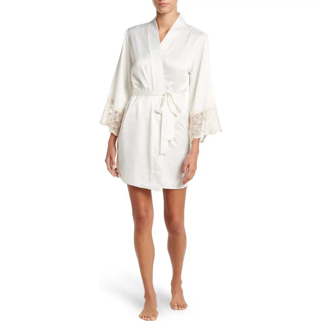 Flora By Flora Nikrooz Kit Matte Cover-Up Robe in Ivory at Nordstrom Rack, Size Small/medium | Nordstrom Rack