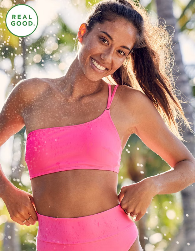 Aerie One Shoulder Bandeau Bikini Top | American Eagle Outfitters (US & CA)