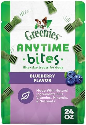 Greenies Anytime Bites Dog Treats, Blueberry Flavor, 24 oz. Bag | Amazon (US)