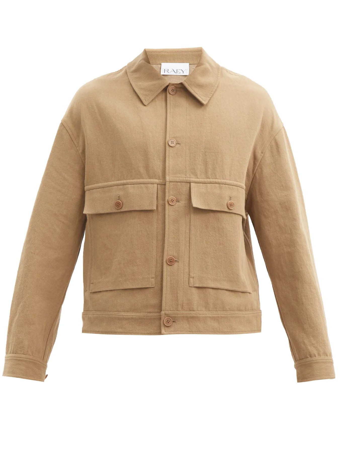 Patch-pocket cotton-blend twill jacket | Raey | Matches (US)