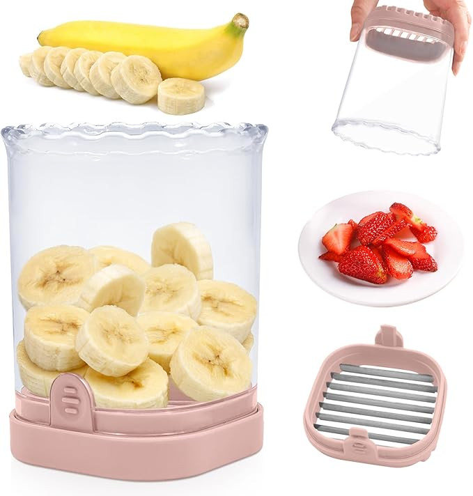 Fruit Slicer Cup: Strawberry Slicer, Strawberries Cutter Cup, Speed Cutter for Banana Grape Egg K... | Amazon (US)