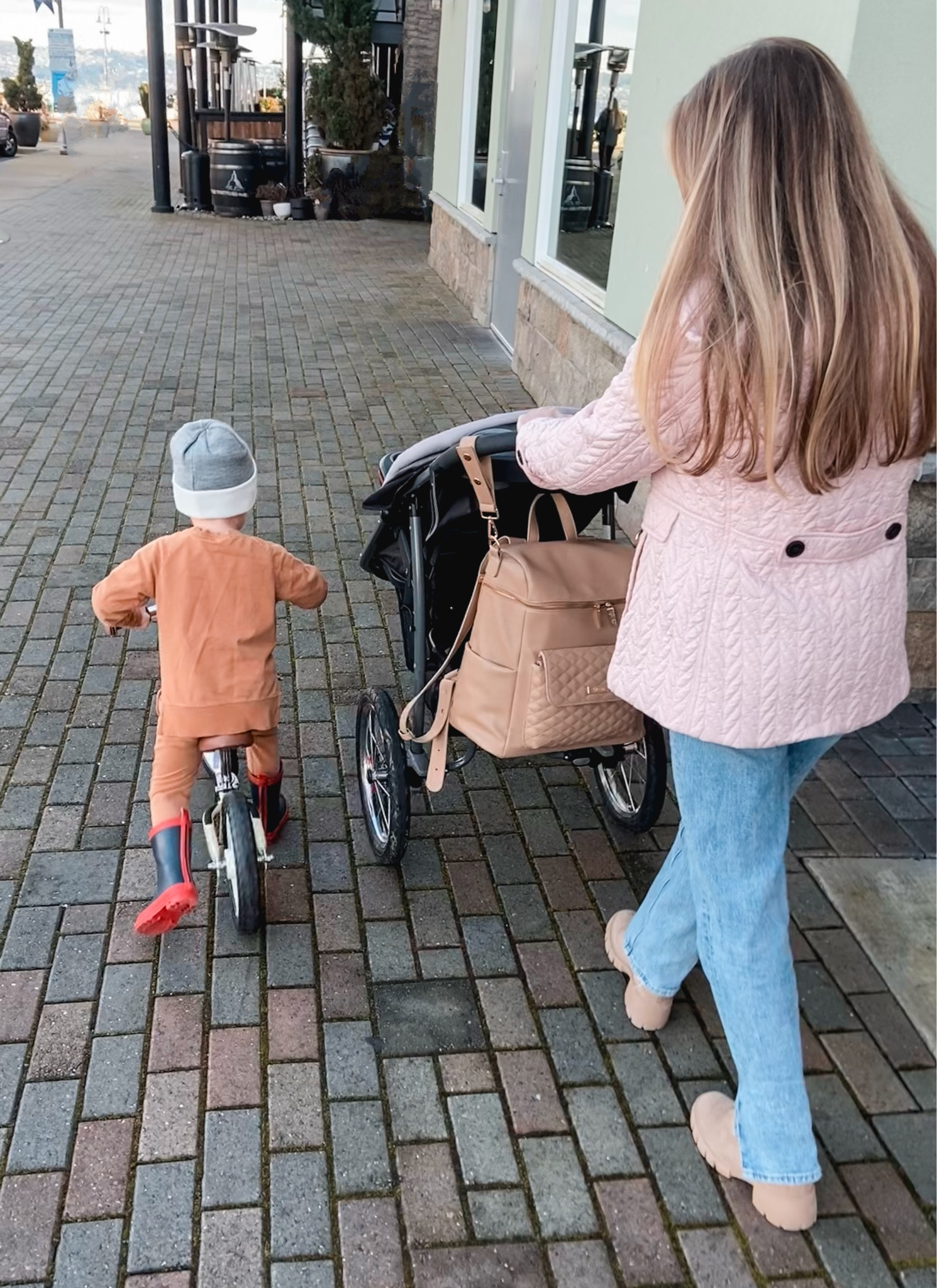 Out with the boys 😊💙  Noah has been loving his new balance bike, and I’ve been loving my new diaper bag. Both are linked! 

#LTKMostLoved #LTKkids #LTKbaby