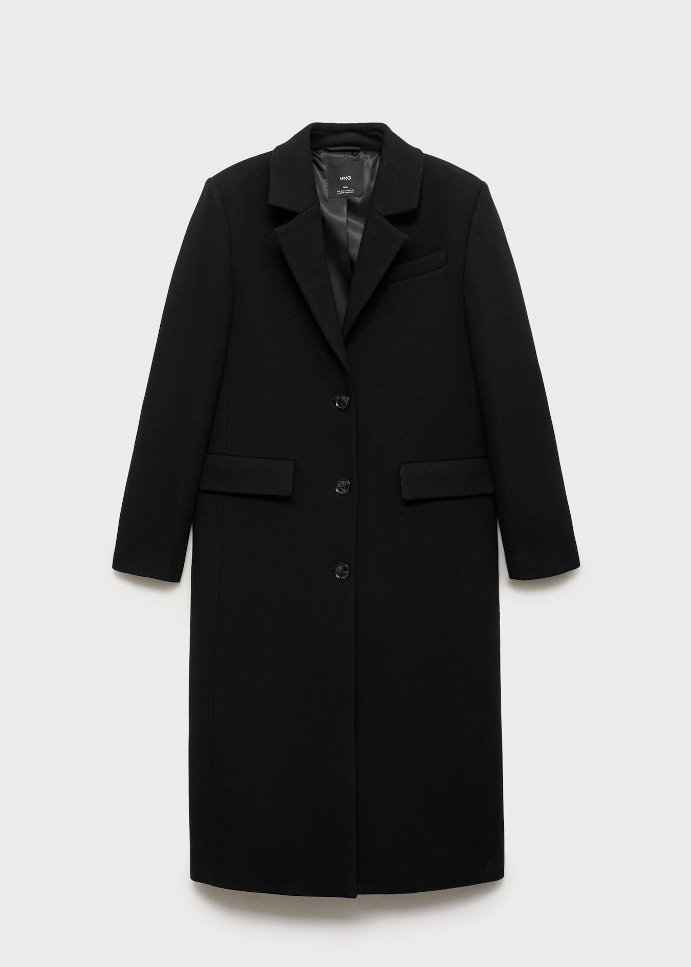 Long structured wool coat - Women | MANGO USA | Mango (US/MX/AU)