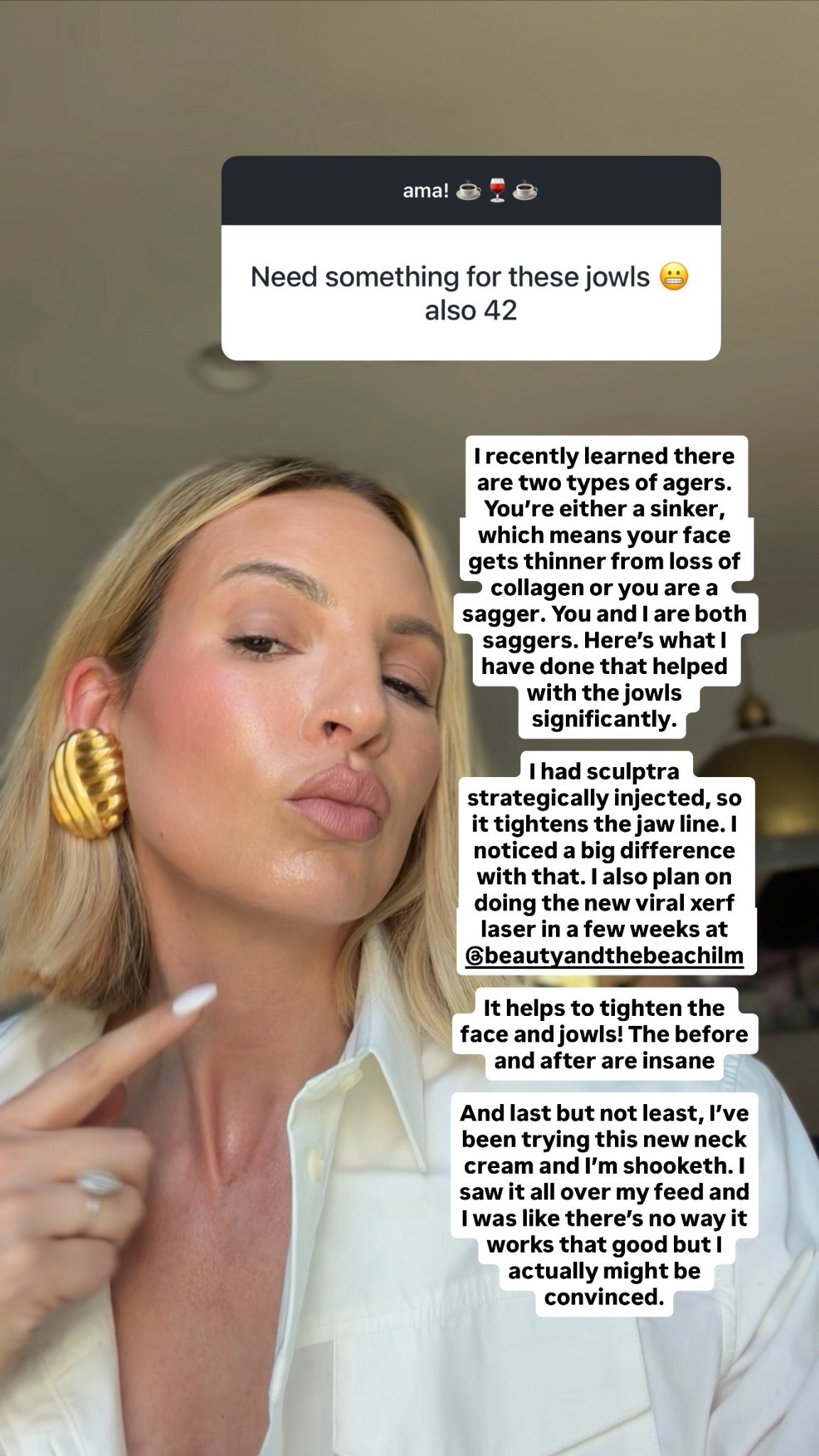 I literally see results from this neck cream. Im thinking of starting to apply it in the afternoon as well because it’s working so well ￼

#LTKBeauty #LTKOver40 #LTKdayinmylife