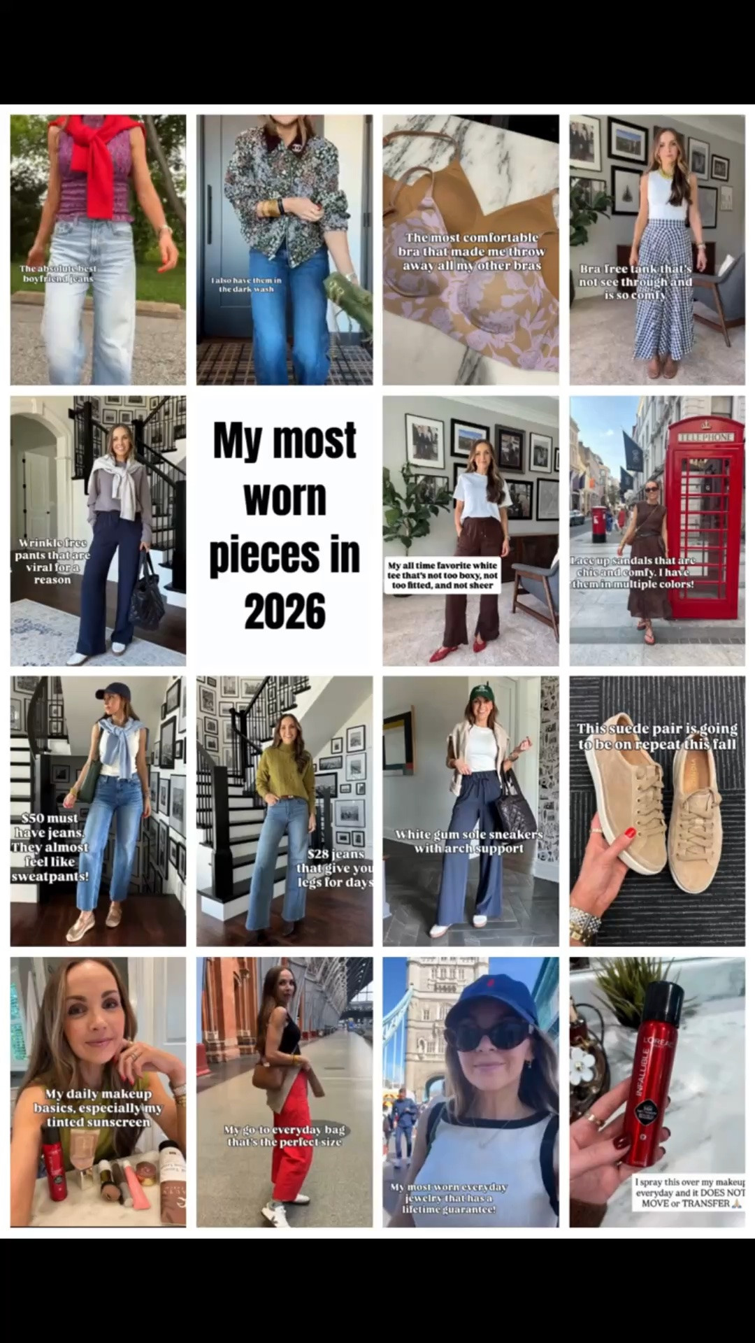 Most worn pieces in 2026! Jeans, tanks, tee, everyday bag, non wrinkle pants, and more.

#LTKgrwm #LTKootd #LTKOver40