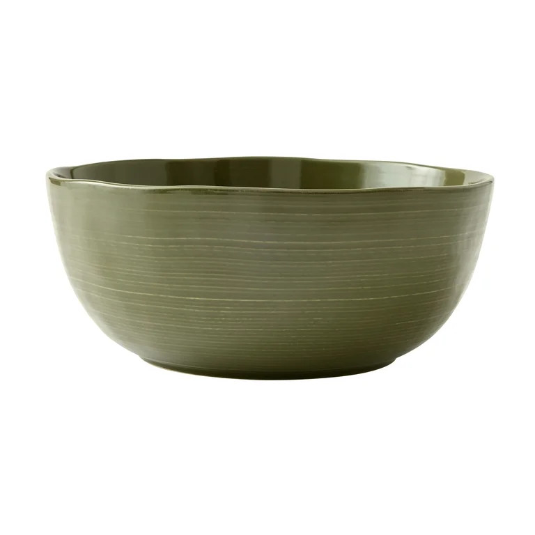 Better Homes & Gardens Artisan 18 oz Round Green Stoneware Serving Bowl | Walmart (US)