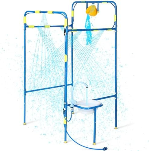 Backyard Waterpark for Kids, Heavy-Duty Steel Water Park Sprinkler Toy Game with Splash Buckets, ... | Amazon (US)