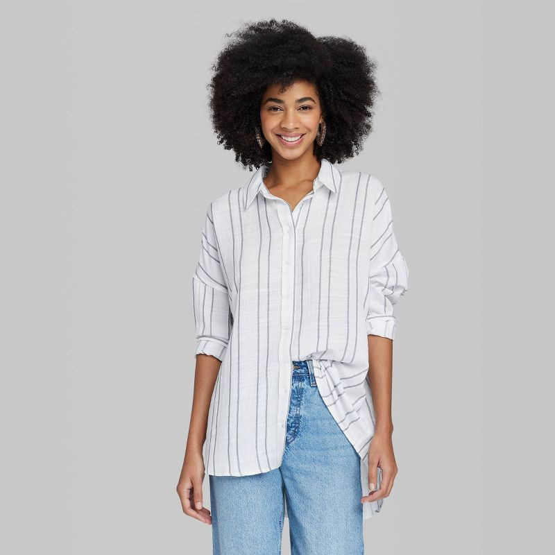Women's Long Sleeve Oversized Button-Down Shirt - Wild Fable™ | Target