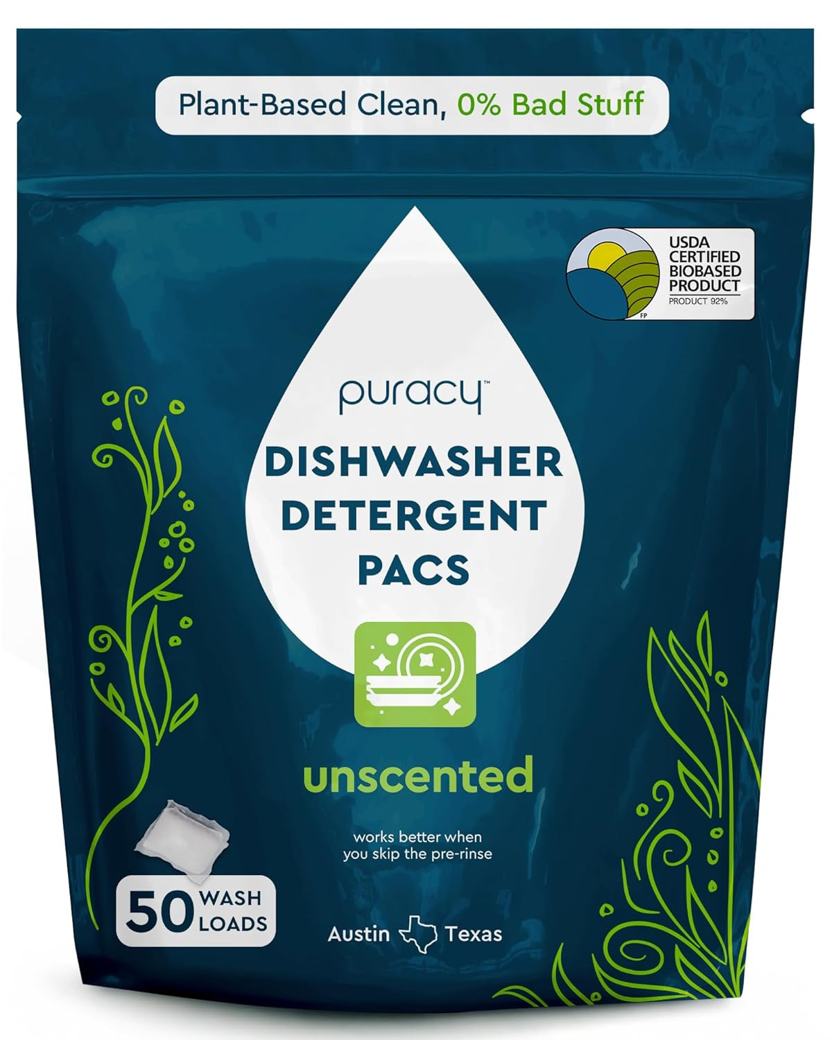 Puracy Dishwasher Pods, Dishwasher Detergent, Free & Clear Dish tabs - Enzyme-Powered, Spot & Res... | Amazon (US)