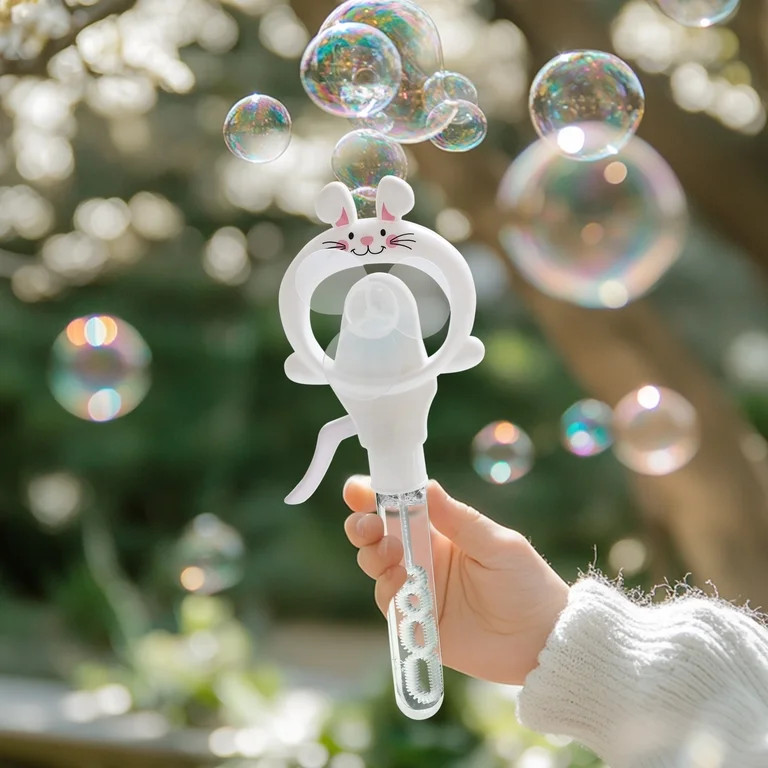 Easter Bunny Bubble Fan, White, 2-in-1 Function, Party Favor, By Way To Celebrate | Walmart (US)