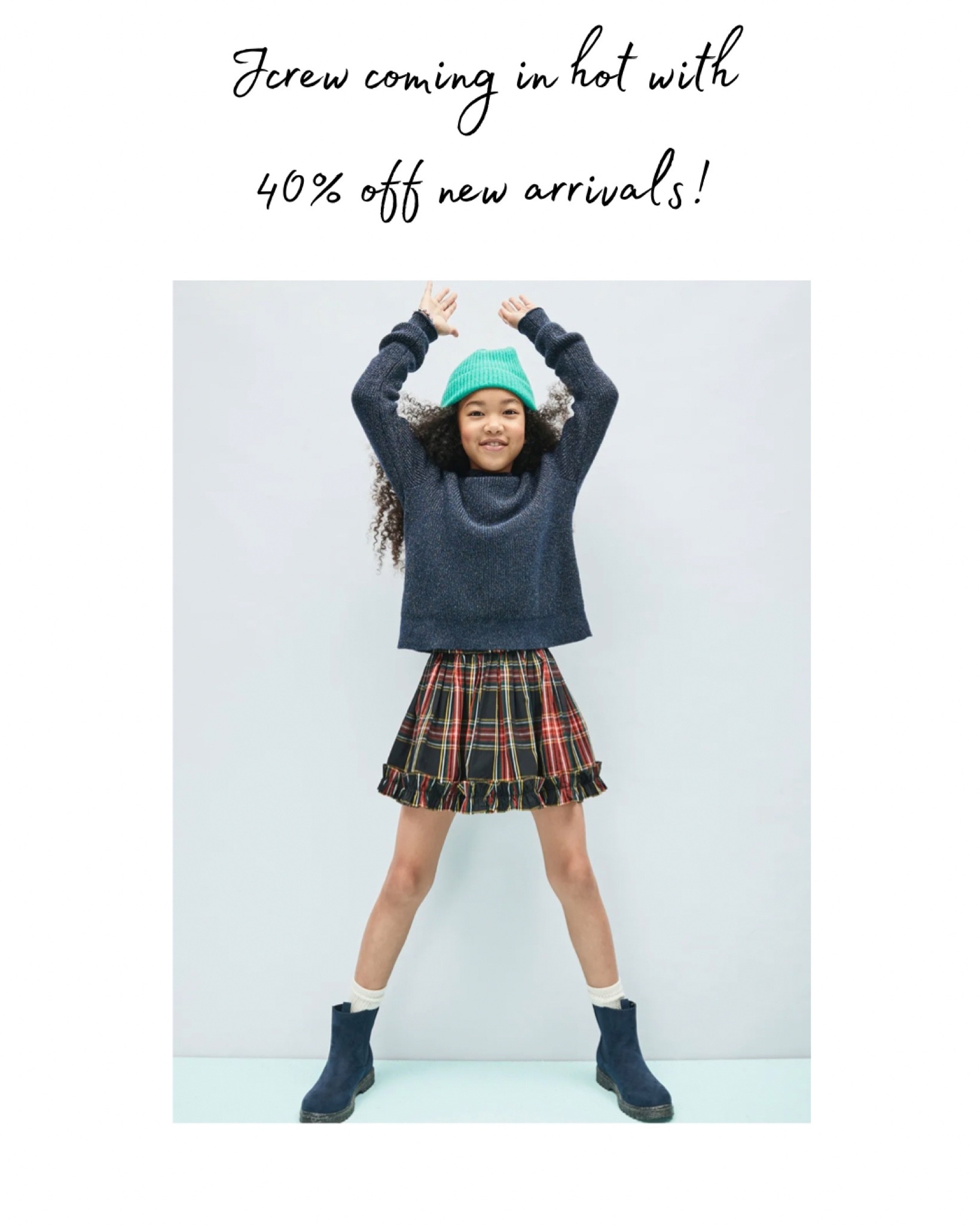 40% off all new arrivals for girls at Jcrew with code SHOPFALL

Great time to shop for those holiday styles 

For toddler mamas, remember that xxs=2T, xs=3T 



#LTKkids #LTKsalealert #LTKHoliday