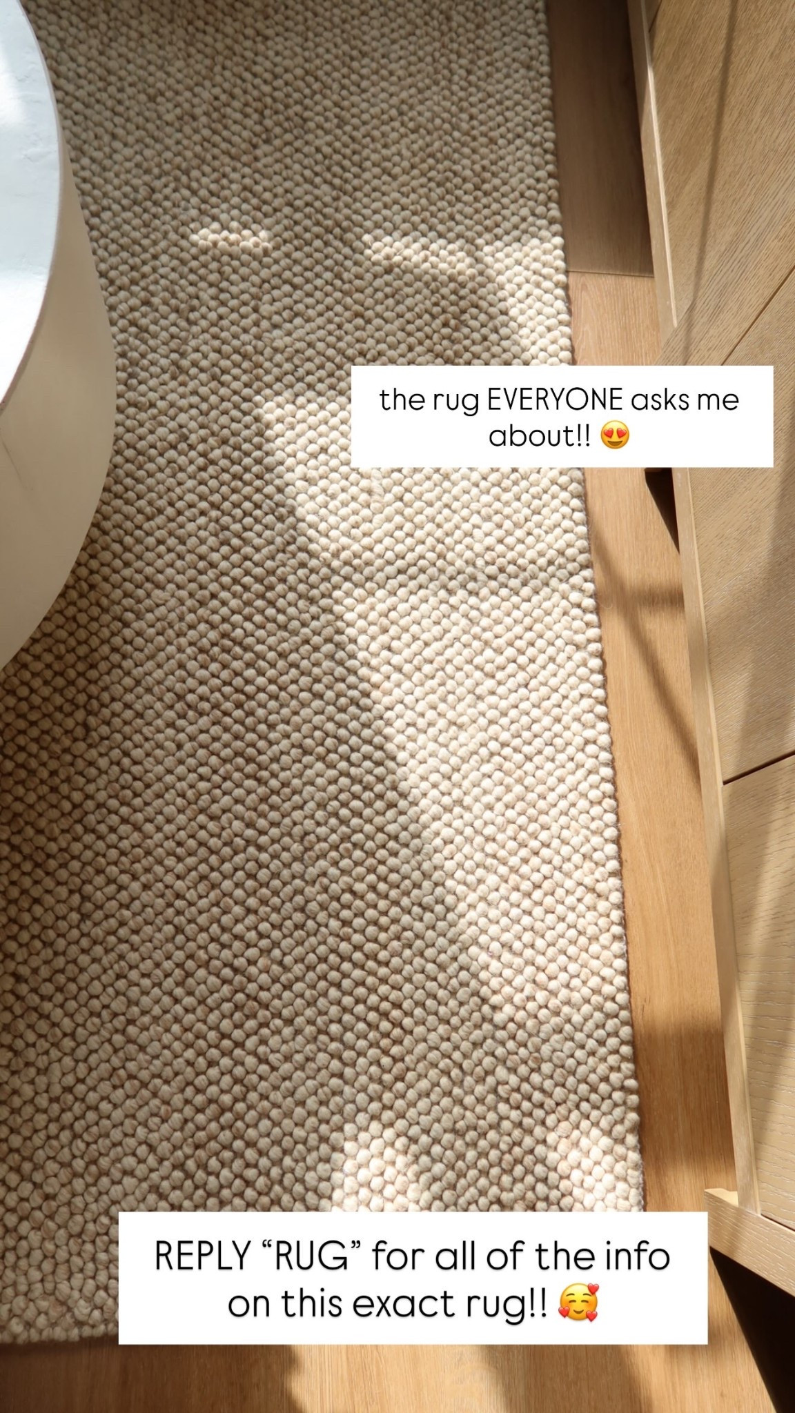 the rug EVERYONE asks me about!! 😍 REPLY “RUG” for all of the info on this exact rug!! 🥰