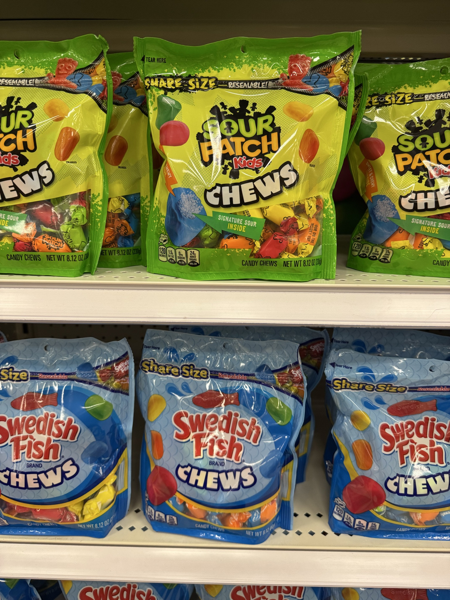 Sour patch kid chews and Swedish fish chews 
Target always has the newest candy finds
Perfect for Valentine’s Day gifts 
Especially if someone isn’t a huge chocolate fan 

#LTKValentine #LTKSeasonal #LTKfoodie