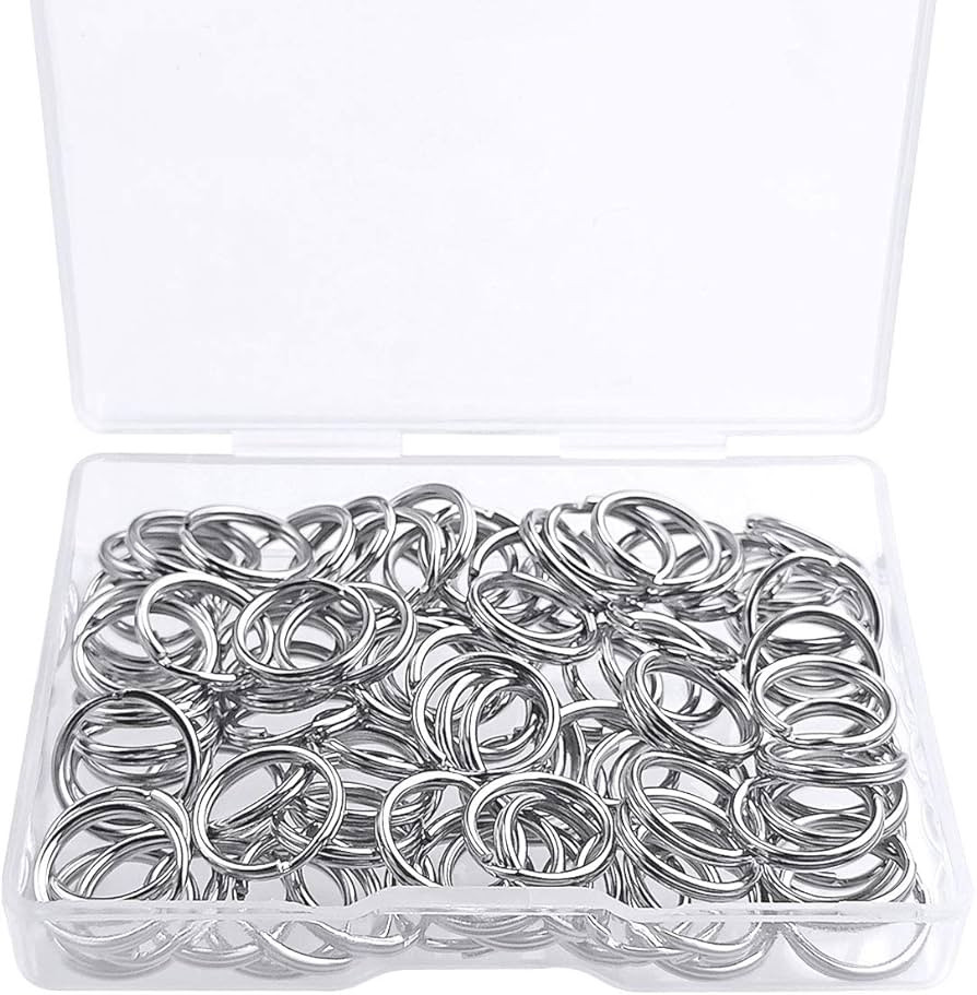 100 Pcs Split Ring, Small Key Rings Bulk Split Keychain Rings DIY Craft Metal Keychain Connector ... | Amazon (CA)