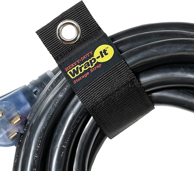 Heavy-Duty Wrap-It Storage Straps, 22" (2 Pack) - Hook and Loop Organizer Hanger for Extension Co... | Amazon (US)