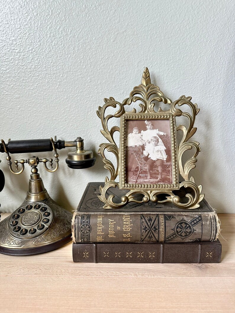 Vintage Frame Victorian Cast Iron Ornate Frame Rococo Frame - Etsy | Etsy (US)