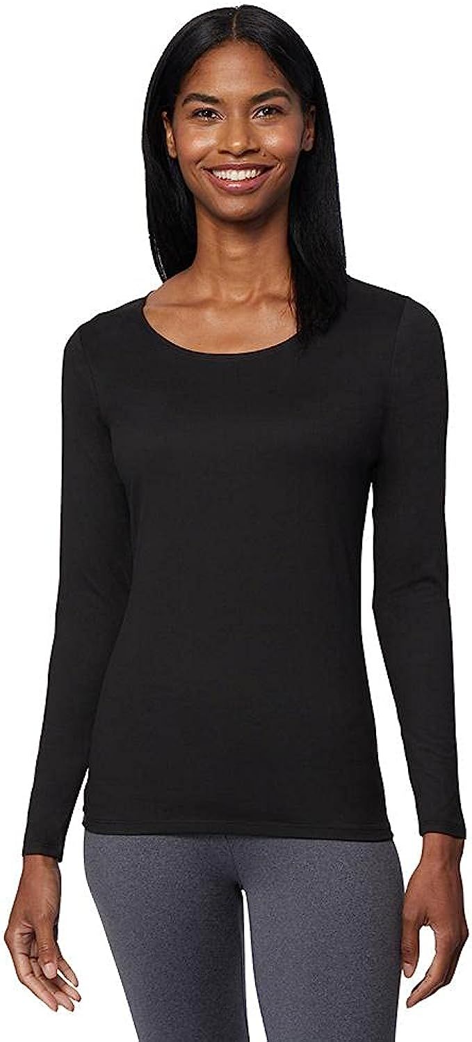 32 DEGREES Heat Womens Ultra Soft Thermal Lightweight Baselayer Scoop Neck Long Sleeve Top | Amazon (US)