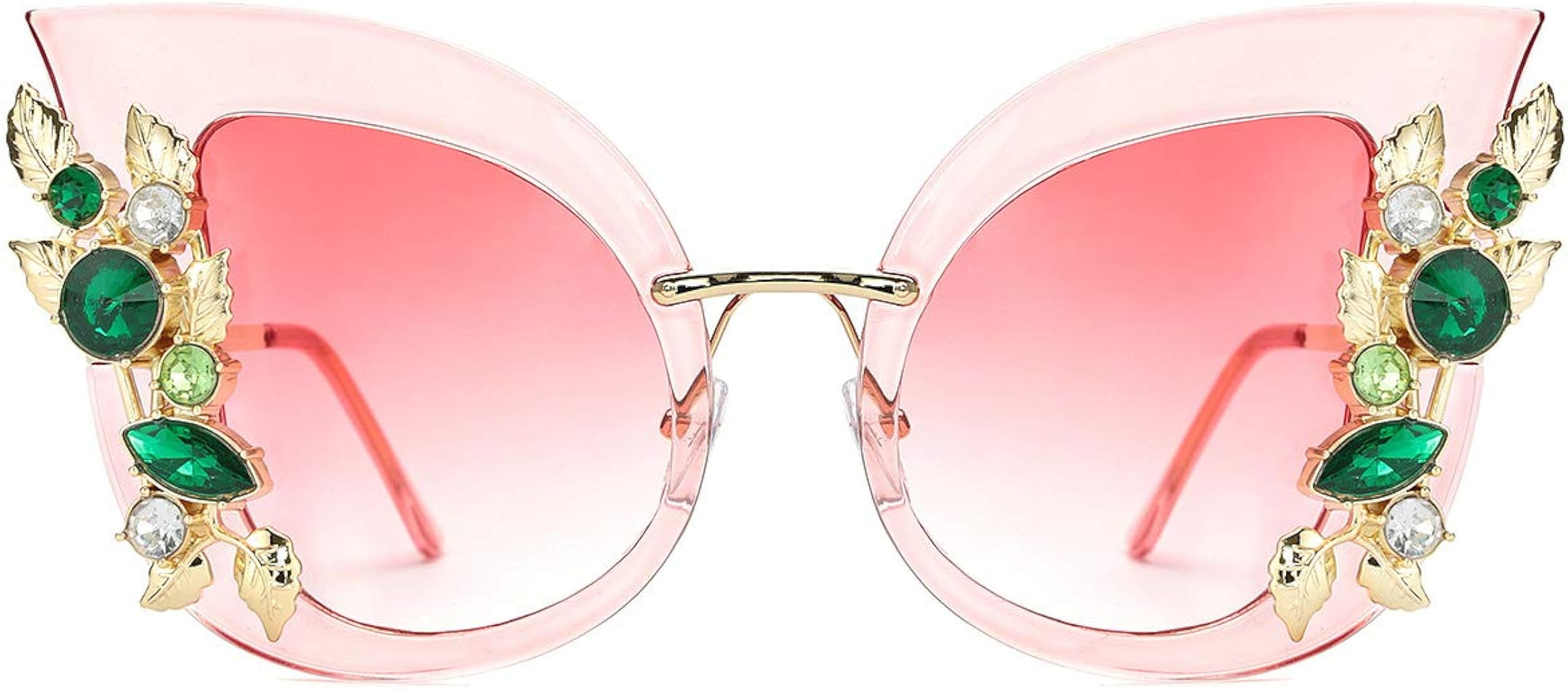 Slocyclub Jeweled Sunglasses, Funky Butterfly Shaped Sunglasses, Oversized Rhinestone Sunglasses for | Amazon (US)