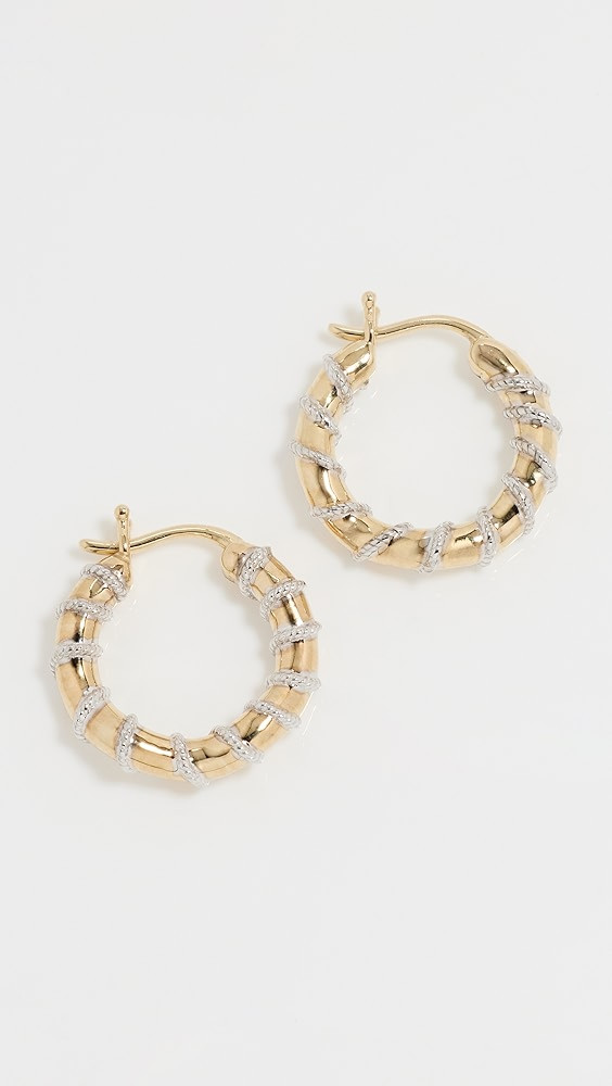 Paire De Mini Creoles Twistees Gold OJ Earrings | Shopbop