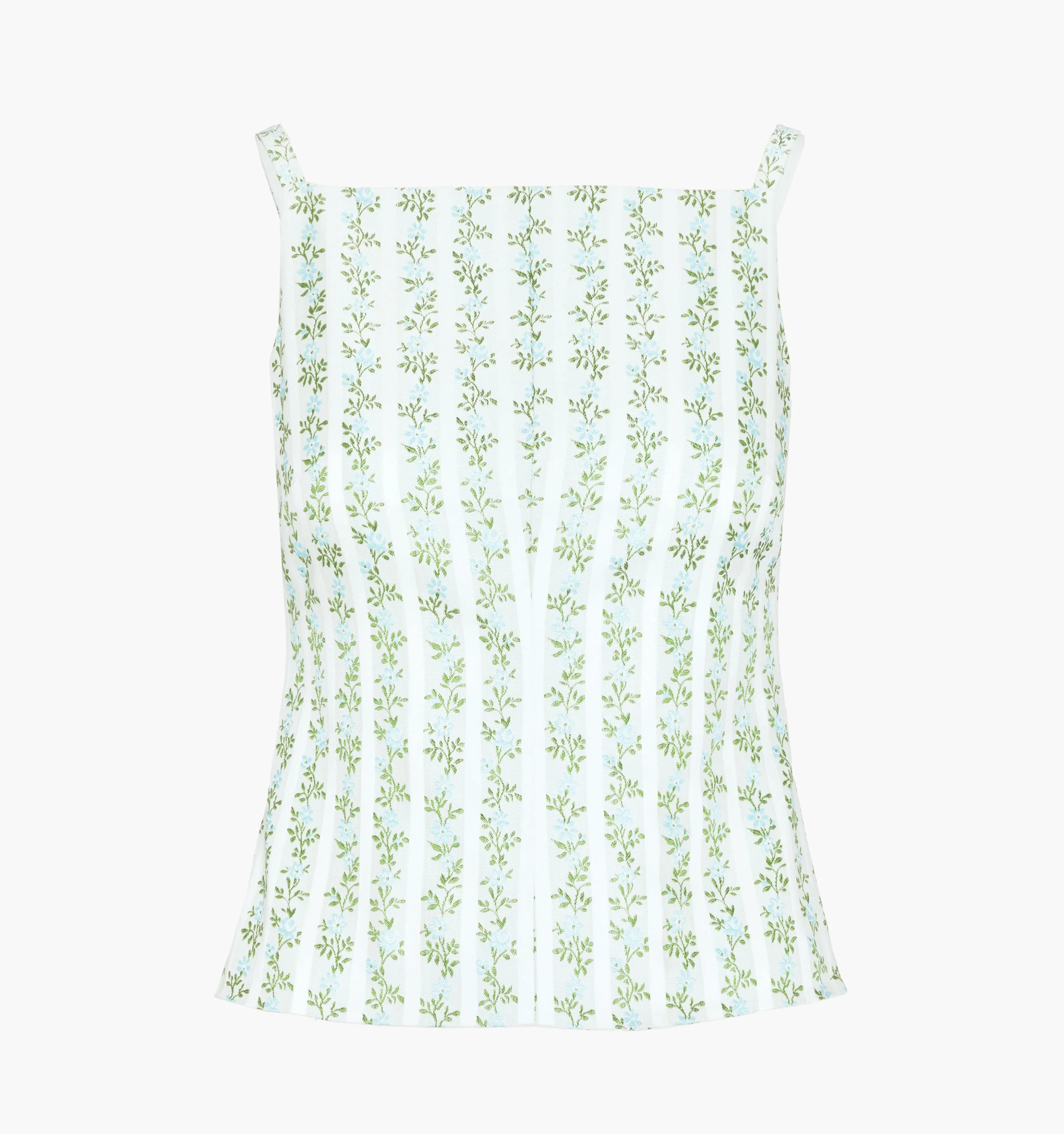 The Racquel Top - Brocade Vine Stripe Brocade Vine Stripe / XL | Hill House Home US
