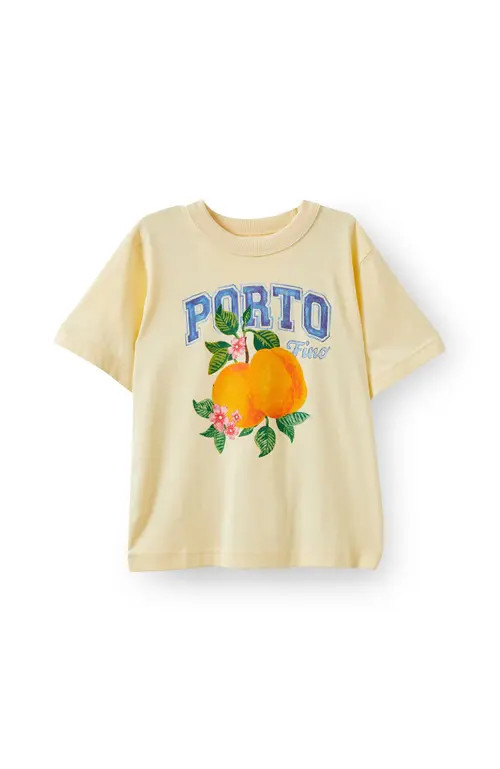 Cotton On Kids Kid's Poppy Oversize Graphic Print Tee in Lemon Squash Porto at Nordstrom, Size 4T | Nordstrom