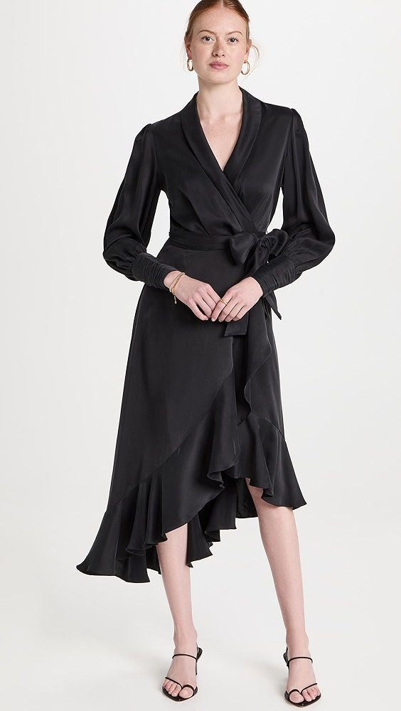 Zimmermann Silk Wrap Midi Dress | Shopbop | Shopbop
