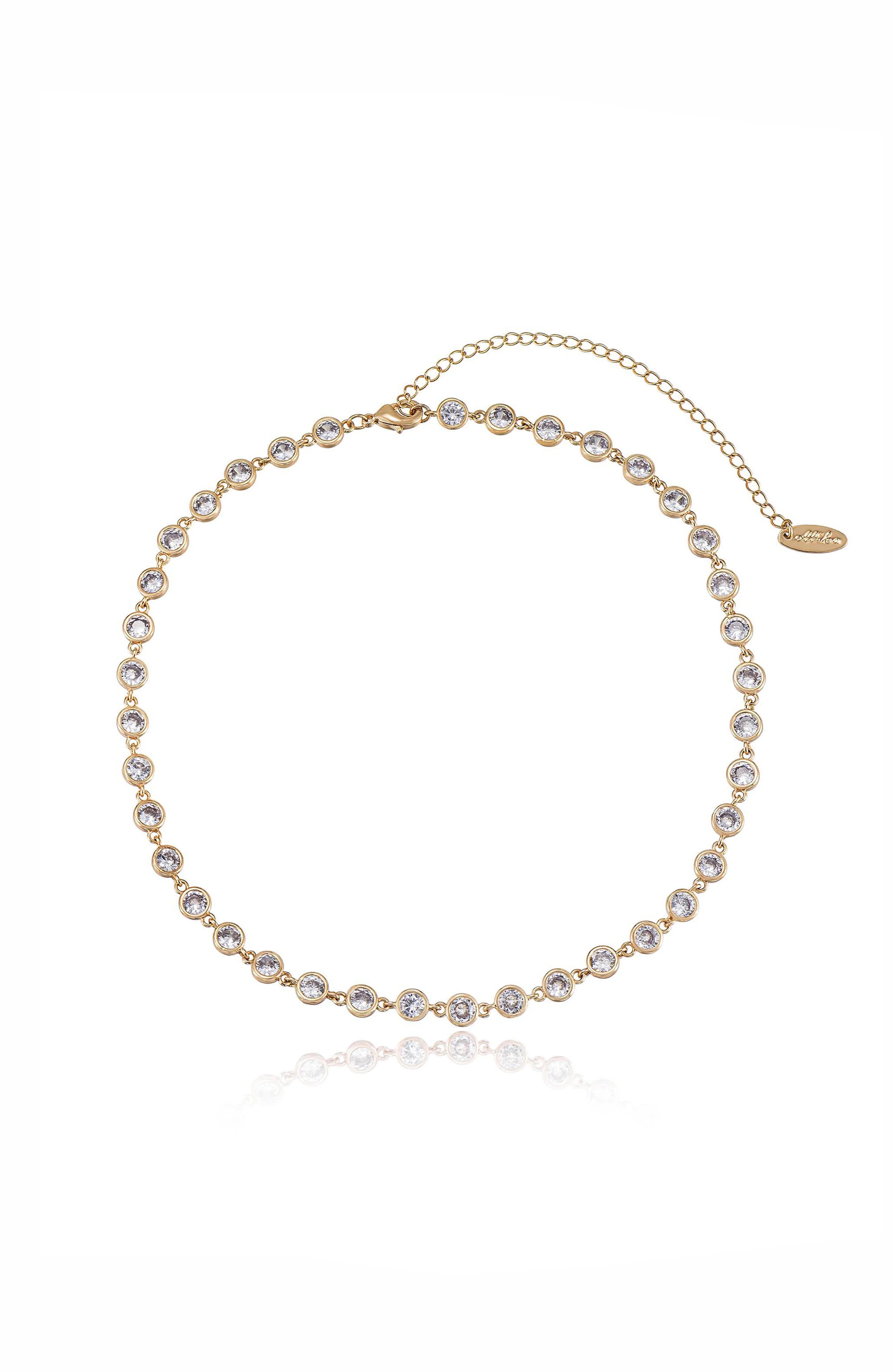 Crystal Disc and Link Necklace | Ettika